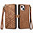 Leather Case Stands Flip Cover Holder S05D for Apple iPhone 13