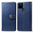 Leather Case Stands Flip Cover Holder S05D for Google Pixel 4a 5G Blue