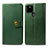 Leather Case Stands Flip Cover Holder S05D for Google Pixel 5 XL 5G Green