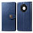 Leather Case Stands Flip Cover Holder S05D for Huawei Mate 40 Pro Blue