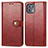 Leather Case Stands Flip Cover Holder S05D for Motorola Moto Edge 20 Lite 5G Red