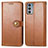 Leather Case Stands Flip Cover Holder S05D for Motorola Moto Edge Lite 5G