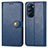 Leather Case Stands Flip Cover Holder S05D for Motorola Moto Edge X30 5G Blue