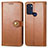 Leather Case Stands Flip Cover Holder S05D for Motorola Moto G60s