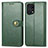 Leather Case Stands Flip Cover Holder S05D for Oppo Find X5 5G Green