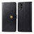 Leather Case Stands Flip Cover Holder S05D for Samsung Galaxy A71 5G Black