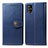 Leather Case Stands Flip Cover Holder S05D for Samsung Galaxy A71 5G Blue