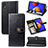 Leather Case Stands Flip Cover Holder S05D for Samsung Galaxy M01 Core