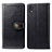 Leather Case Stands Flip Cover Holder S05D for Samsung Galaxy M01 Core Black