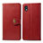 Leather Case Stands Flip Cover Holder S05D for Samsung Galaxy M01 Core Red