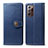 Leather Case Stands Flip Cover Holder S05D for Samsung Galaxy Note 20 Ultra 5G Blue