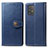 Leather Case Stands Flip Cover Holder S05D for Samsung Galaxy S10 Lite Blue