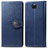 Leather Case Stands Flip Cover Holder S05D for Sony Xperia 8 Blue
