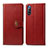 Leather Case Stands Flip Cover Holder S05D for Sony Xperia L4 Red