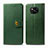 Leather Case Stands Flip Cover Holder S05D for Xiaomi Poco X3 NFC Green