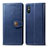 Leather Case Stands Flip Cover Holder S05D for Xiaomi Redmi 9A Blue