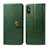 Leather Case Stands Flip Cover Holder S05D for Xiaomi Redmi 9i Green