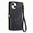 Leather Case Stands Flip Cover Holder S06D for Apple iPhone 14 Plus