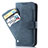 Leather Case Stands Flip Cover Holder S06D for Samsung Galaxy S20 Blue