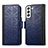 Leather Case Stands Flip Cover Holder S06D for Samsung Galaxy S22 Plus 5G