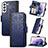 Leather Case Stands Flip Cover Holder S06D for Samsung Galaxy S22 Plus 5G