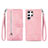 Leather Case Stands Flip Cover Holder S06D for Samsung Galaxy S22 Ultra 5G