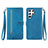 Leather Case Stands Flip Cover Holder S06D for Samsung Galaxy S22 Ultra 5G