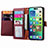 Leather Case Stands Flip Cover Holder S07D for Apple iPhone 13 Pro