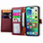 Leather Case Stands Flip Cover Holder S07D for Apple iPhone 13 Pro Max