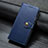 Leather Case Stands Flip Cover Holder S07D for Google Pixel 4 Blue