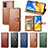 Leather Case Stands Flip Cover Holder S07D for Huawei Honor X10 Max 5G