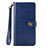 Leather Case Stands Flip Cover Holder S07D for Huawei P40 Pro Blue