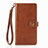 Leather Case Stands Flip Cover Holder S07D for Xiaomi Poco X3 Pro Brown