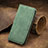 Leather Case Stands Flip Cover Holder S08D for Huawei Honor X10 Max 5G Green