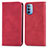 Leather Case Stands Flip Cover Holder S08D for Motorola Moto G31 Red