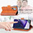 Leather Case Stands Flip Cover Holder S08D for Samsung Galaxy S21 Ultra 5G