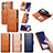 Leather Case Stands Flip Cover Holder S08D for Samsung Galaxy S21 Ultra 5G