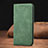 Leather Case Stands Flip Cover Holder S08D for Xiaomi Redmi 9T 4G Green