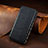 Leather Case Stands Flip Cover Holder S09D for Google Pixel 5 Black