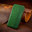 Leather Case Stands Flip Cover Holder S09D for Google Pixel 5 Green