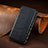 Leather Case Stands Flip Cover Holder S09D for Google Pixel 5 XL 5G Black