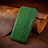 Leather Case Stands Flip Cover Holder S09D for Google Pixel 5 XL 5G Green