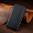 Leather Case Stands Flip Cover Holder S09D for Huawei Y7p Black