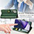 Leather Case Stands Flip Cover Holder S09D for Samsung Galaxy S22 Ultra 5G