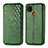 Leather Case Stands Flip Cover Holder S09D for Xiaomi Redmi 10A 4G Green