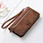 Leather Case Stands Flip Cover Holder S14D for Nokia G100 Brown