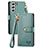 Leather Case Stands Flip Cover Holder S15D for Samsung Galaxy S22 5G