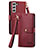 Leather Case Stands Flip Cover Holder S15D for Samsung Galaxy S22 5G