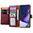 Leather Case Stands Flip Cover Holder S15D for Samsung Galaxy S22 Ultra 5G