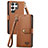 Leather Case Stands Flip Cover Holder S15D for Samsung Galaxy S22 Ultra 5G